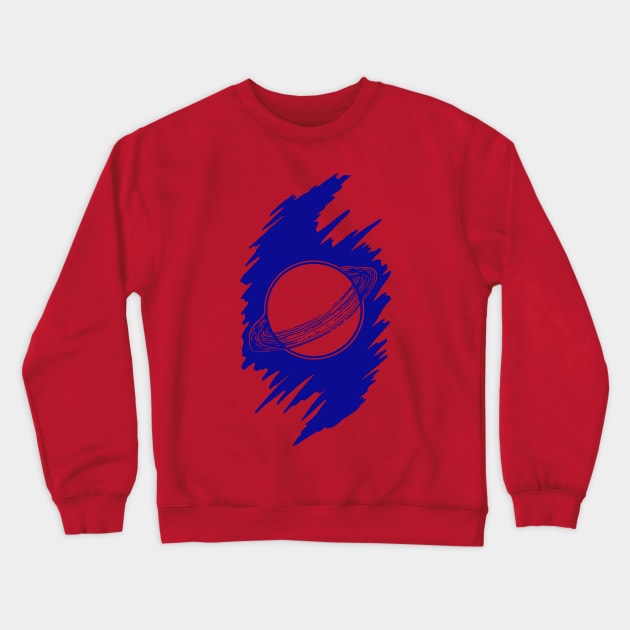 The blue Planet - Saturn Crewneck Sweatshirt by SPAZE